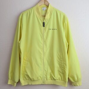 Friends TV Show Central Perk Yellow Bomber Jacket Womens Size‎ Large